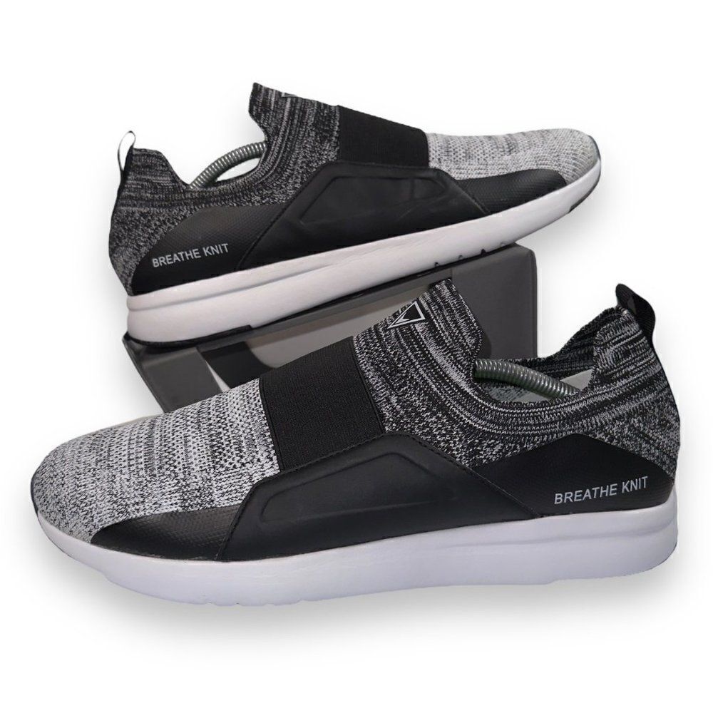 Vance Co. Cannon Knit Tru Comfort Slip-on Sneakers Grey / Black Men's‎ 13